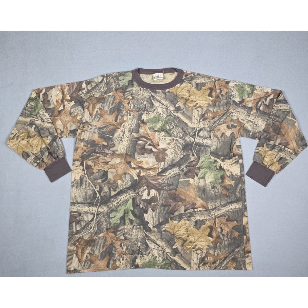 Vintage Redhead Shirt Mens 2XL Advantage Timber Camo Long Sleeve Camouflage 2X